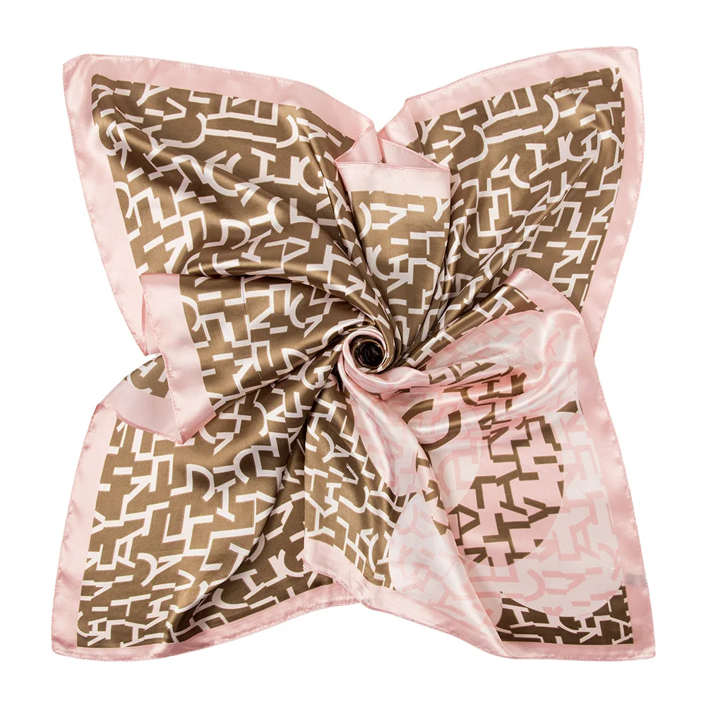 90 см шелковый новый зимний шарф хит продаж атласный принт малайзийский хиджаб на