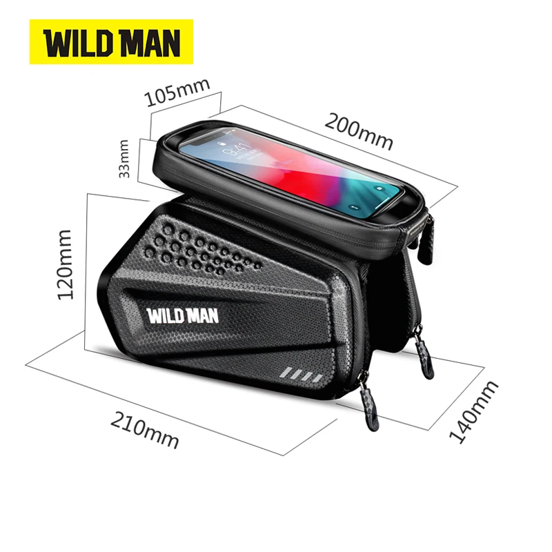 Сумка для велосипеда WILD MAN ES6 непромокаемый чехол из твердого ЭВА углеродного