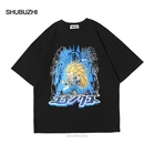 Футболка мужская хлопковая, с коротким рукавом, в стиле хип-хоп