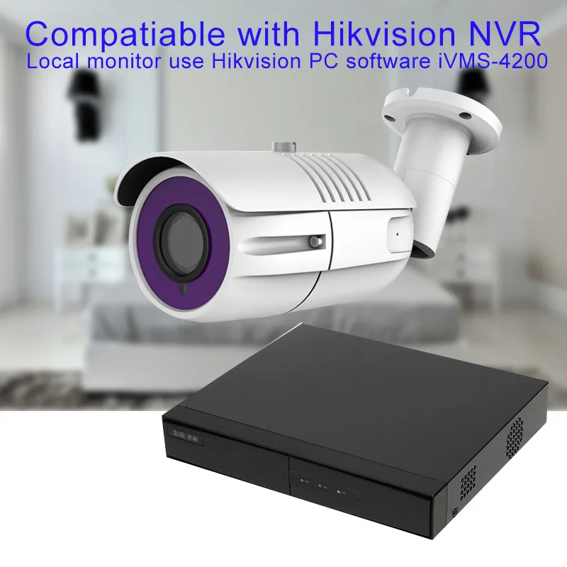 5MP H.265 2 8 ~ 12 мм 4xzoom sony металлический Водонепроницаемый совместим с Hikvision NVR Дана