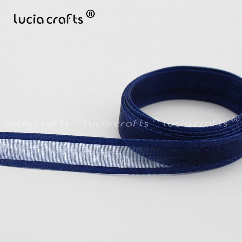 Lucia crafts 5/7Y 10 мм лента из органзы аксессуары для рукоделия и банта волос P0308|organza