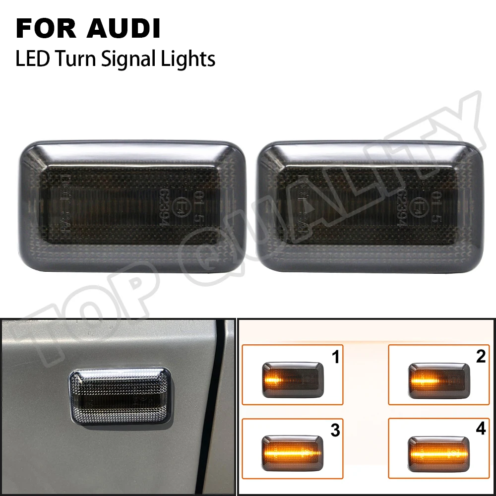 สำหรับ Audi A6 S6 100 C3 C4 200 80 90 B2/B3/B4 Cabriolet Coupe V8แบบไดนามิก LED Side Marker โคมไฟเลี้ยวไฟสัญญาณ