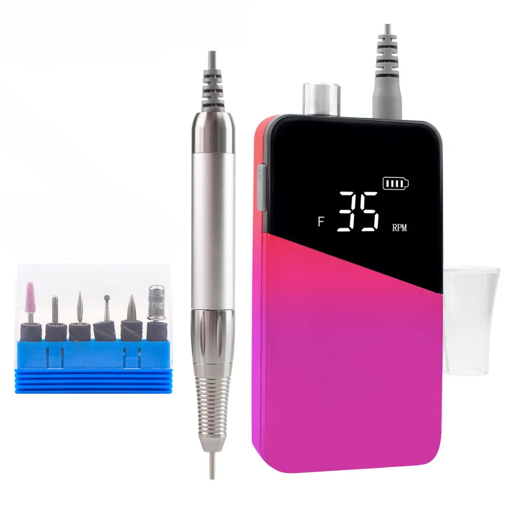 

Gradient Color Handpiece 25W Cordless Portable Electric Nail Drill Machine Rechargeable e file Manicure Pedicure 809G2