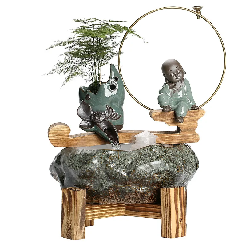 

Backflow Incense Flowing Water Ornaments Zen Home Indoor Home Living Room Ceramics Vaporizer Creative Backflow Incense Burner