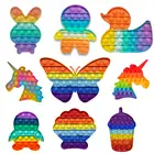 Игрушка-антистресс для взрослых и детей, смешная игрушка-антистресс с пузырьками для аутизма