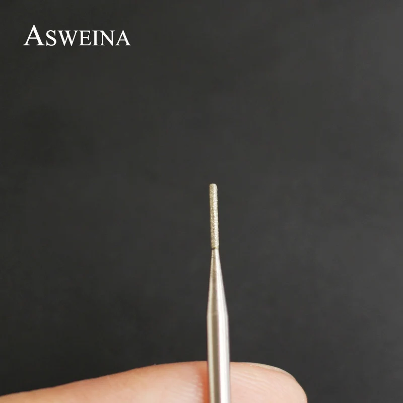 ASWEINA 1 шт. 0 9 мм Алмазная крошечная головка ротационные фрезы для маникюрного
