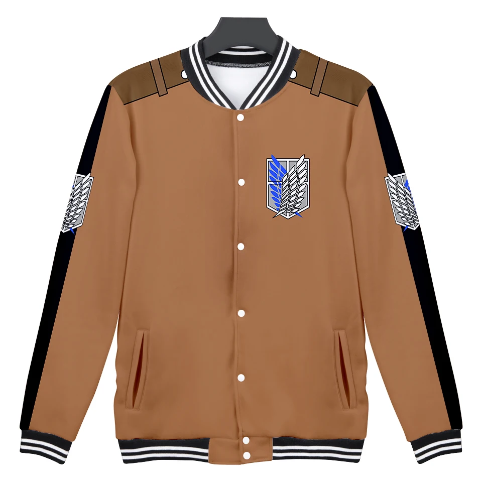 

Attack on Titan Cosplay Costume Titans attack Jacket 3D Printed Figure Baseball Jacket Shirt Unisex Sweatshirt XXS-XXXXL