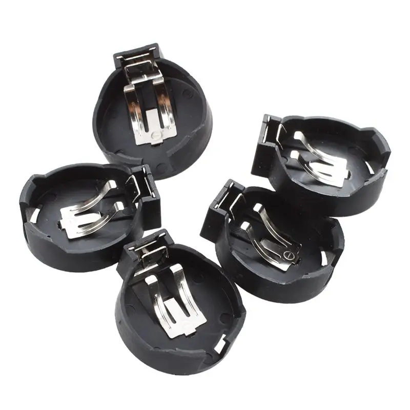 PCB отверстие Тип подключения CR/LIR2450 Кнопка держатель сотового аккумулятора 5 шт