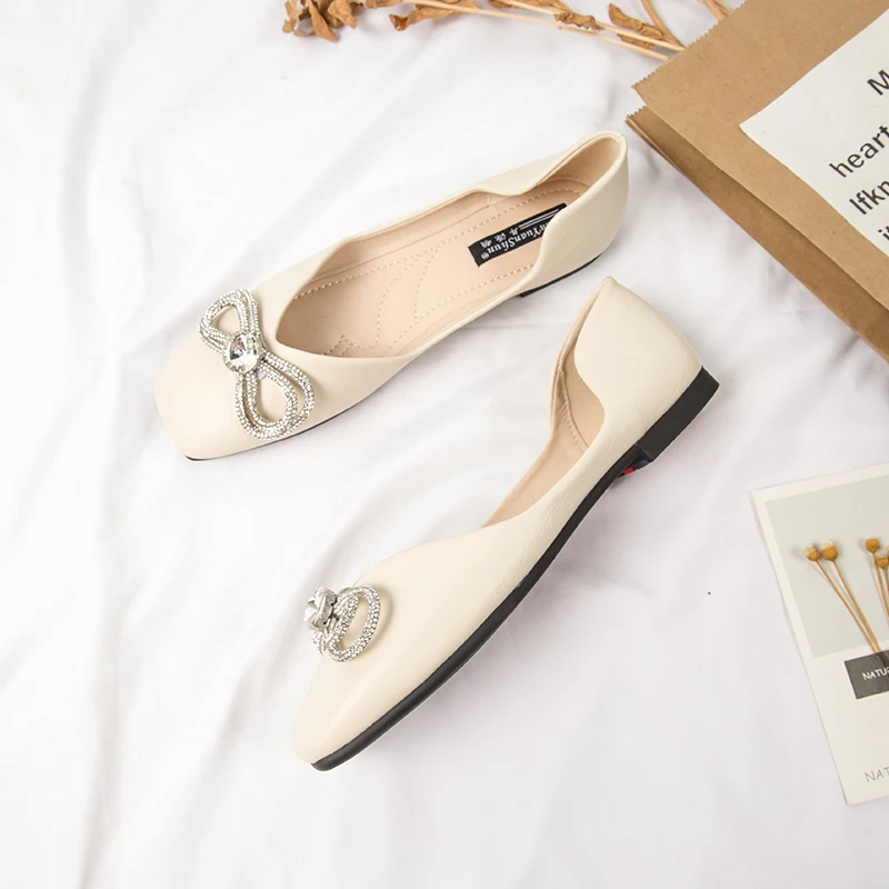 

Square Head Soft Bottom Shoes With Low-heeled Fashion classic Small Fresh Shallow Mouth Shoes Elegant zapatos de mujer