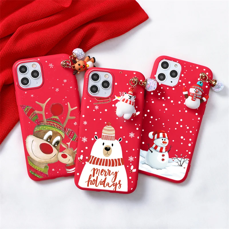 Новогодний Рождественский чехол для Samsung Galaxy M32 S21 S20 FE M31 S30 S11e S10 S9 S8 Plus S10e Note 20 Ultra A03s