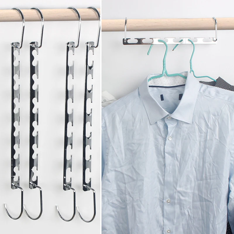 

6 Hole Clothes Hanger Organizer Space Saving Hanger Clothes Closet Hangers Clothing Organizer Iron Clothes Drying Rack Hook