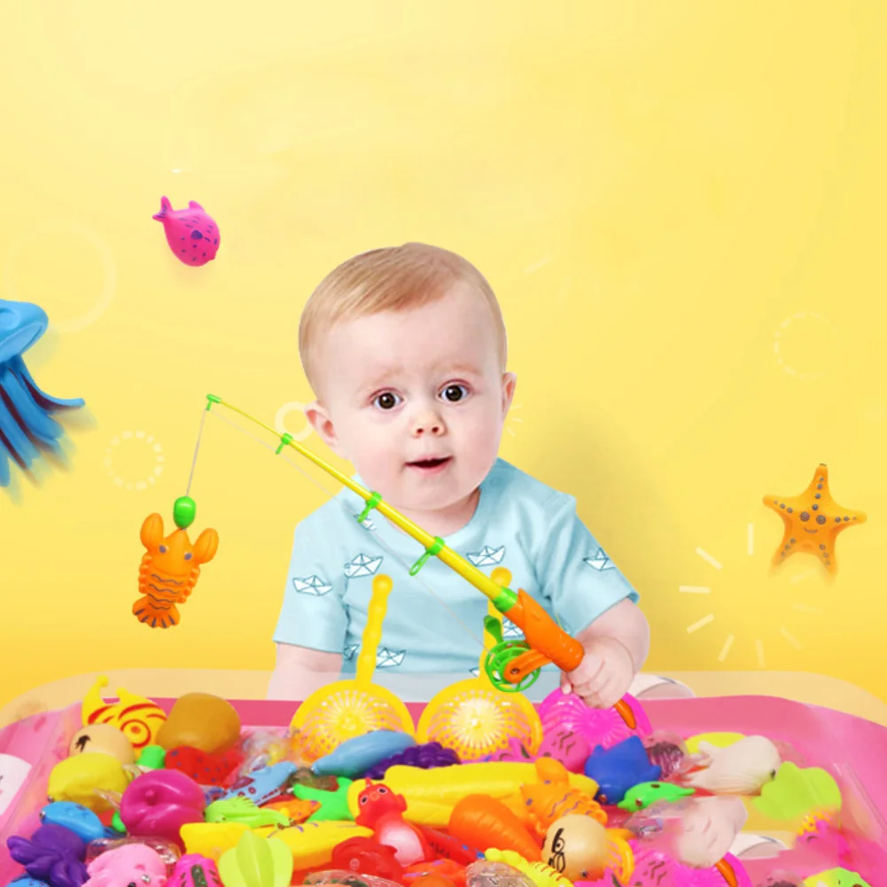 22Pcs Waterproof Magnetic Fishing Tools Set Baby Bath Parent-Child Interaction Puzzle Toy Set