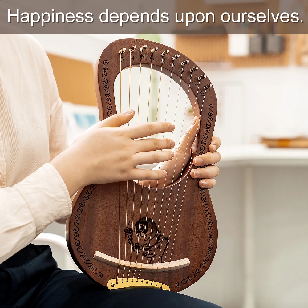 Lyre Harp Vangoa 10 СТАЛЬНАЯ ВЕРЕВКА из красного дерева Lye Maple Bridge с мягкой сумкой для