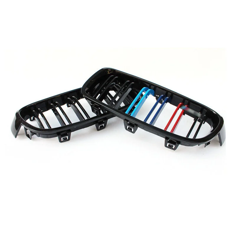 

Modified two-line three-color bright black Racing Grills front air intake grille Fit for BMW 3 Series F30 F35