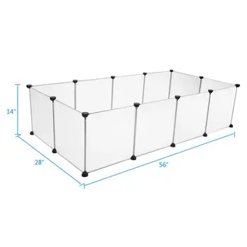 Small Animals Cage Indoor Portable Large Plastic Yard Fence for Small Animals,Rabbits,Puppy Kennel,Crate Tent Pet Playpen 5