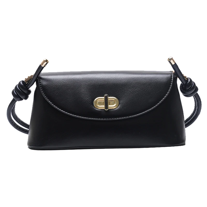

Solid color retro Fashion Casual bag 2021 New High quality PU Leather Women's Designer Handbag Simple Shoulder Messenger Bags