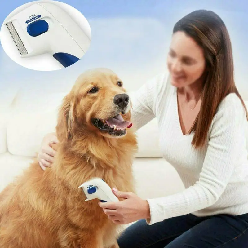 Pet Flea Lice Cleaner Comb Electric Dog Cleaning Brush Anti Electronic for Cats Dogs Supplies | Дом и сад