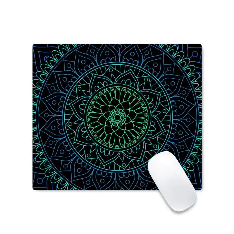 

Color mandala Rubber Mouse Durable Desktop Mousepad Non-slip Cushion Square Thickness 2mm