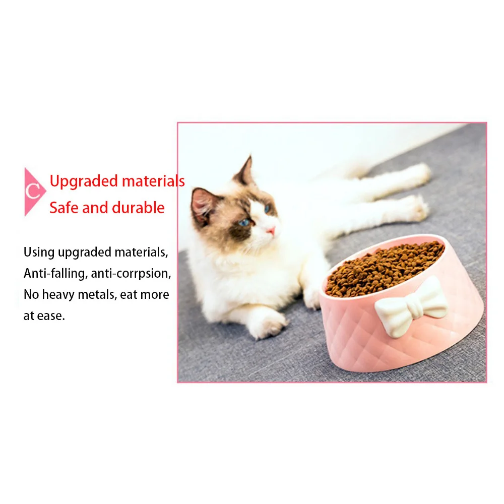 Посуда для домашних питомцев милый бант автоматическая кормушка кошек ПП