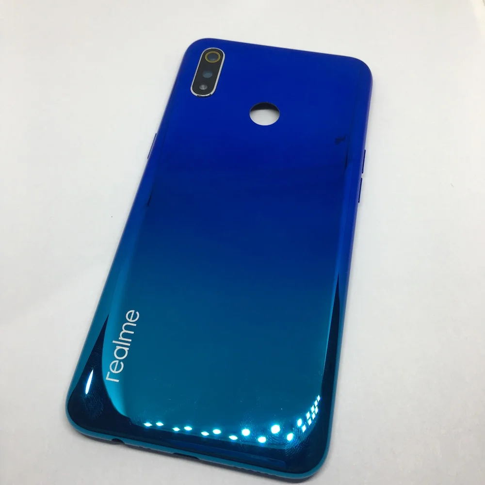 

Gradient glass cover for OPPO Realme 3 Back Cover battery cover housing with camera lens