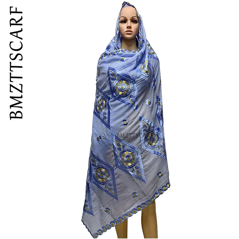 Fashion embroidered African women scarf Muslim new type big yards outside the cotton BM951 | Тематическая одежда и