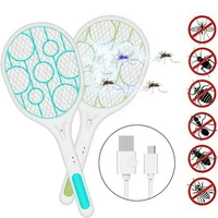 usb mosquito racket rechargeable electric fly racket pat household insect racket killer portable handheld mosquito bug zapper