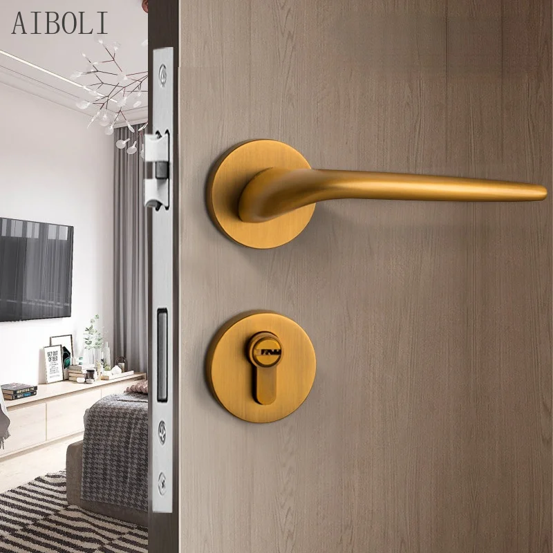 

Замок дверной бесшумный матовый из цинкового сплава с разрезом