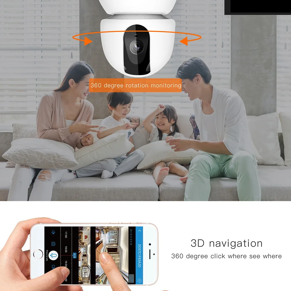 WiFi Детский Монитор 1080P беспроводной детский спальный монитор двухсторонний аудио автоматическое отслеживание ночного видения камера для пожилых людей няня телефон