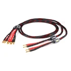 YTER HI-End Западный электрический кабель для динамиков HIFI аудиофильский кабель банан к банану высокочистый медный провод громкоговорителя провод для динамиков