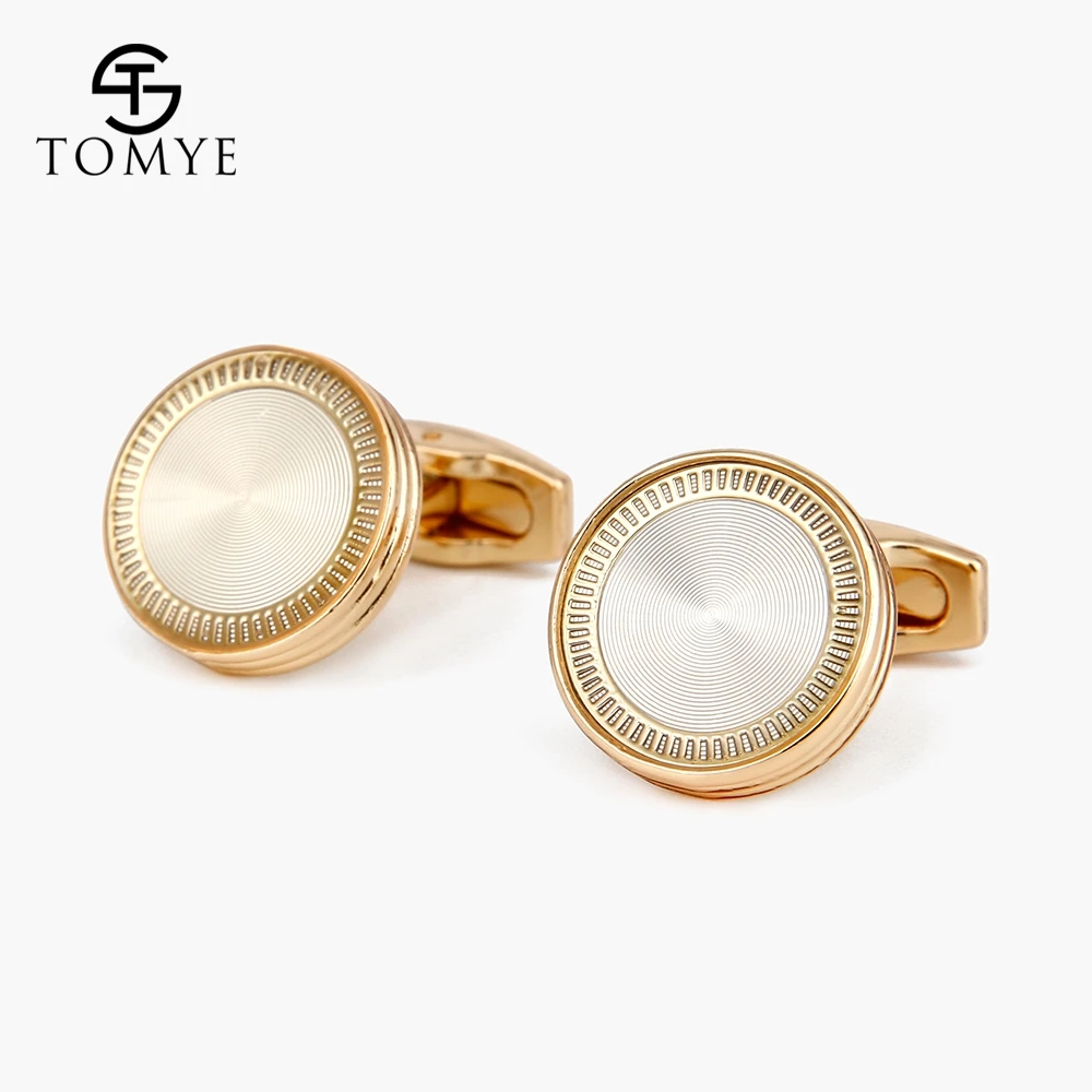 XK19S106Gold TOMYE прямоугольная Классическая кнопка с рукавом, деловая французская рубашка, трехмерные ювелирные изделия из розового золота XK18S376 - Окраска металла: XK19S106Gold