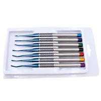 7 pcsset dental elevator set tooth extracting tools kit titanium alloy implant instrument extraction root tooth dentist tool