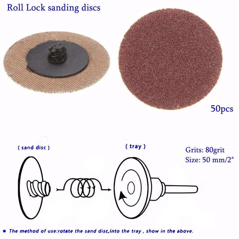 

Polishing Sanding Disc 80 Grits Sandpaper Sander Pad Grinding Tool 100pcs 2"