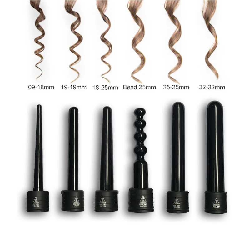 

6 in 1 Tube Changing Curling Set With LED and Temperature Adjustment Function for Beauty Styling SK88