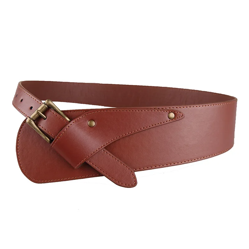 

DINISITON Waistband Belts Vintage Women Belt Ladies Metal Buckle Waist Belt ultra wide Belts For Woman YF002