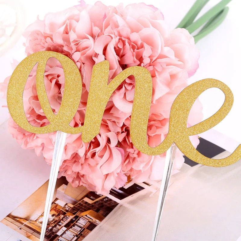 1 шт. Топпер для торта в одной форме украшение первого дня рождения ребенка