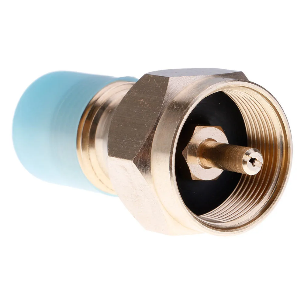

Propane Refill Adapter Lp Gas 1 Lb Cylinder Tank Couple Heater 100% Brass Outdoor Camping Stove Furnace Connector Cylinder #L4
