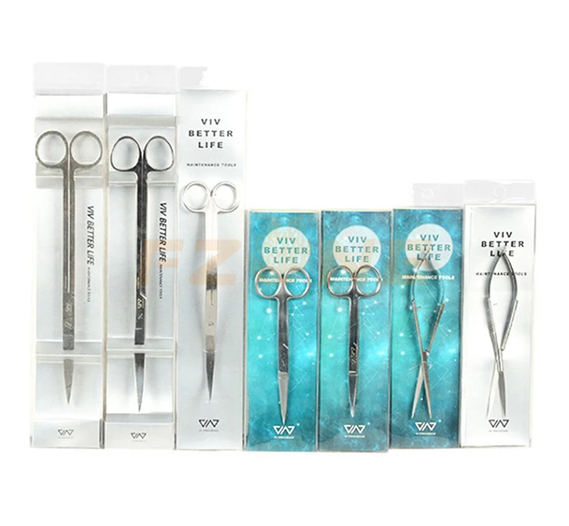 

2021 VIV Aquatic Stainless Spring Steel Plant Scissors Curved Scissors Wave Shape Scissors, ADA Quality For Aquarium