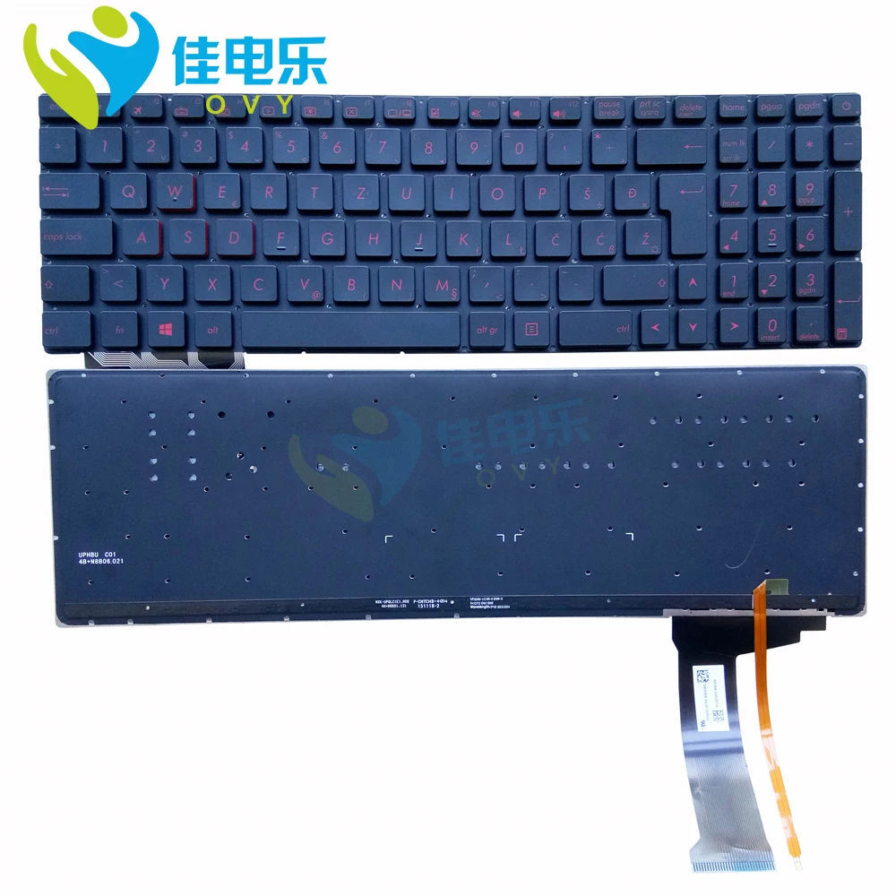 Подсветка клавиатуры для ноутбука ASUS N551 N551J N551JB N551JK N551JM G551VW G551 G551J WB SV HG клавиатура 0KNB0-662CHU00 on.