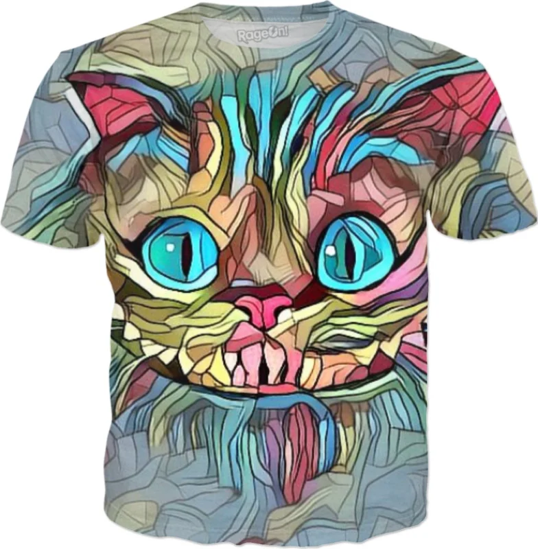 

2020 Cheshire Picasso Hip Hop Clothing Harajuku Printed 3D Designer T Shirt
