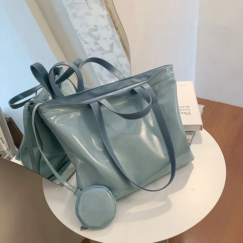 

High Capacity PU Leather Handbag And Purses For Women 2021 Fashion Brand Shoulder Bag Handbags Female Travel Totes Lady Hand Bag