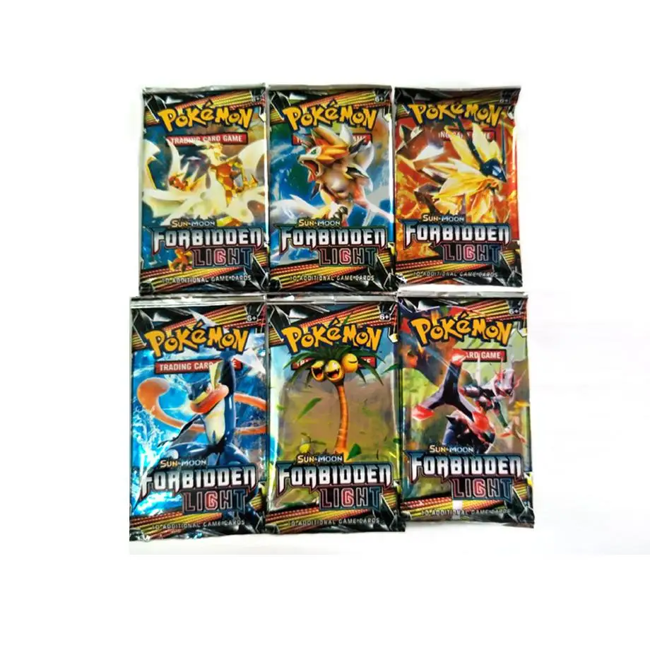 Новые карты Pokemon TCG: Sun & Moon Edition 4 упаковки в коробке коллекционная