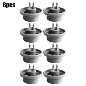 8PCS Wheels Dishwasher Wheels For Bosch Neff Spare Parts Rollers Lower Basket Dishwasher Accessories For Kenmore Dishwashers