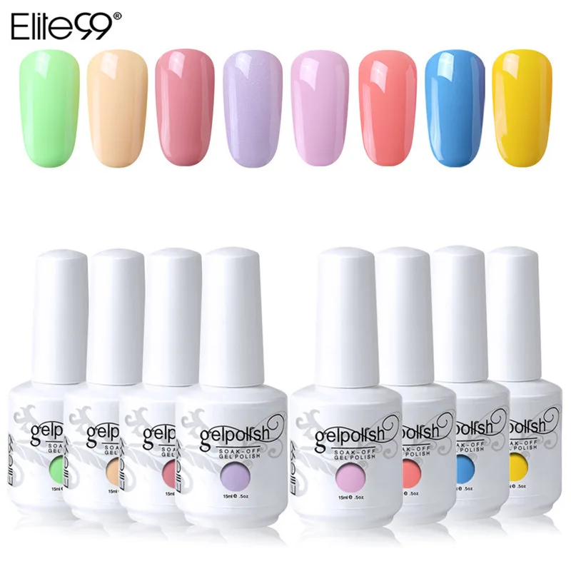 (8 шт.) набор гель для ногтей Elite99Nail UV LED лампа Эмаль лак Базовое покрытие нужно
