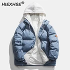 Мужские зимние повседневные толстые теплые водонепроницаемые хлопковые брендовые парки в стиле Харадзюку, Мужская Осенняя верхняя одежда, ветрозащитные парки с капюшоном для мужчин, 2021