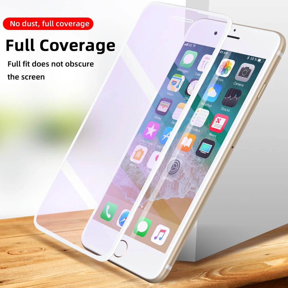 3D изогнутый край Полное покрытие защита экрана закаленное стекло для iPhone 8 7 6 6s Plus
