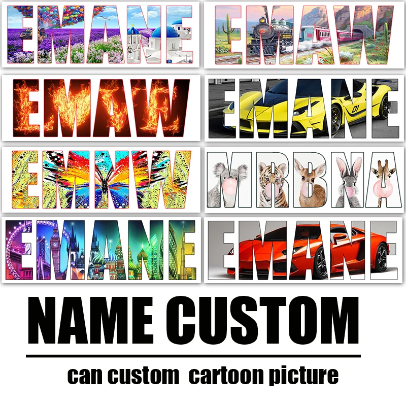 Фото на заказ полный квадрат 5D DIY алмазная живопись мультфильмы имя крестиком