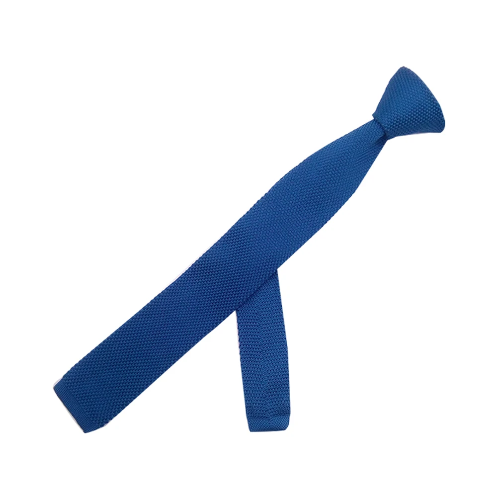 Mens Knit Ties For Women Solid Skinny Slim Narrow Horizontal Jacquard Woven Square End Textured Necktie Microfiber Hand Made | Аксессуары