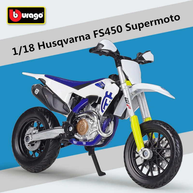 

1:18 Husqvarna FS450 Supermoto искусственная металлическая гоночная коллекция