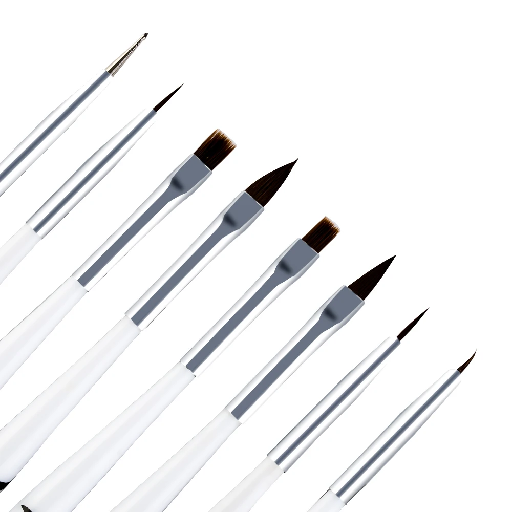 Ladymisty3 шт. ручка для печати на ногтях акриловая кисть нейл-арта УФ-гель Кисть