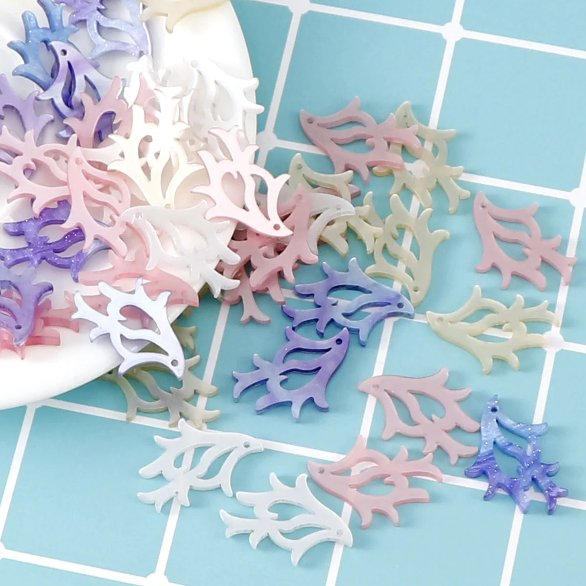 12 шт. красивые уксусная кислота доска рога с одним отверстием бисера для